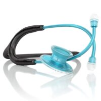 ACOUSTICA Stethoscope Black/Aqua Model: 747XP MDF (USA)