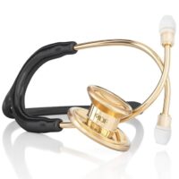 ACOUSTICA Stethoscope Black/Gold Model: 747XP MDF (USA)