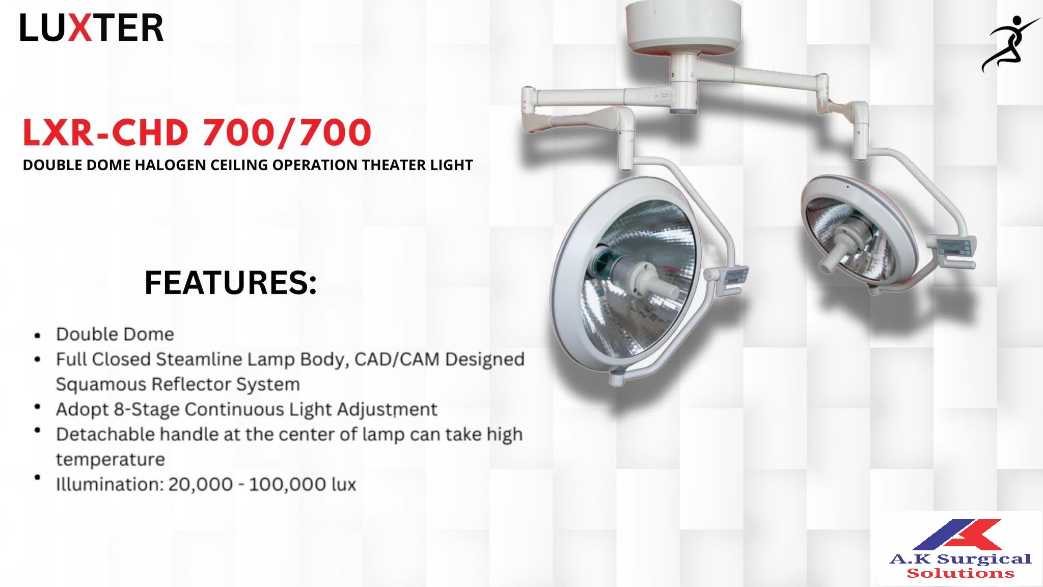 O.T Light Halogen Double Dome Model: LXR-CHD 700/700 Luxter (China)