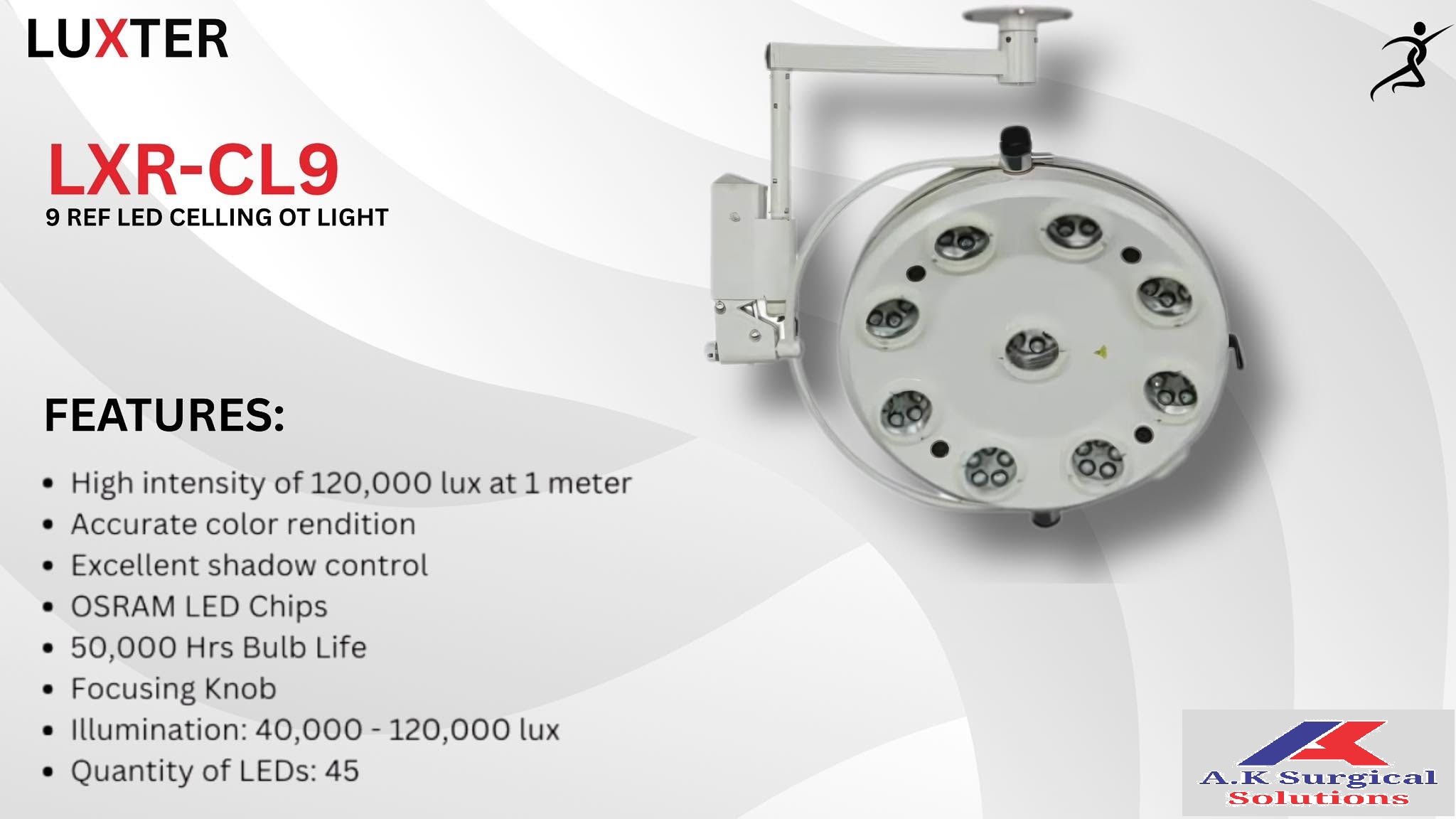 O.T Light LED Ceiling 9 Ref. Model: LXR-CL9 Luxter (China)