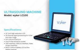 Ultrasound Machine 15" with Convex Probe Model: LC 100 Wyker (China)